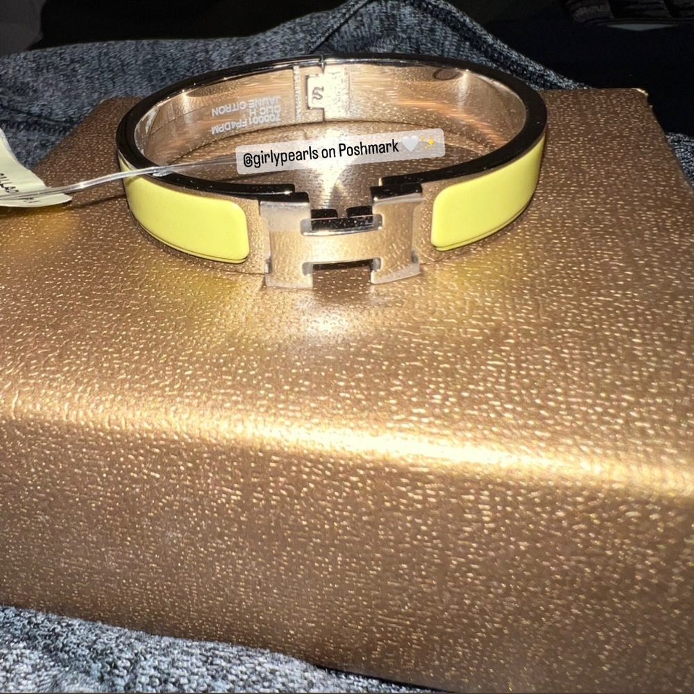 Hermès Clic H Bracelet Jaune Citron PM NEW